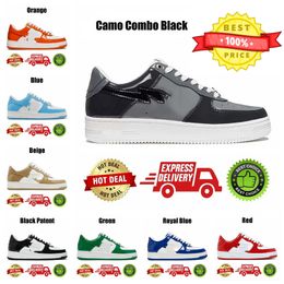 designer shoes sneakers mens womens trainers Black Patent Camouflage Skateboarding jogging royal blue beige orange green red camo combo black