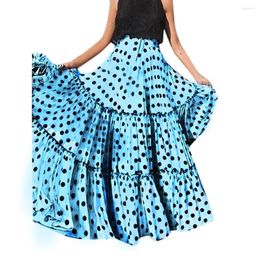 Party Dresses Beautiful Maxi Skirts For Women High Waist Polka Dot Printed Skirt Loose Ruffled Long Pleated Elegant Female Streetwear