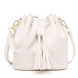 Baggage Girl PU Leather Tassel Euro-American Street Po Single Shoulder Slant Bag Sequins Star Chain Handbag Q1116228G