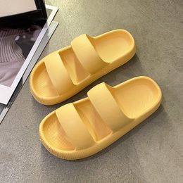 Slip On Womens Fashion Slippers Sandals Ladies Summer Beach Shoes Thick EVA Sole yellow 2024