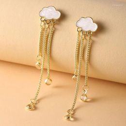 Dangle Earrings Fashion Creative Clouds Rain Shape Tassels For Women Bohemian Style Water Drop Crystal Earring Jewellery Accessories Gift