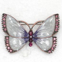 Whole Crystal brooch Rhinestone Enamelling Butterfly Brooches Fashion Costume Pin Brooch Jewellery gift C8668282289