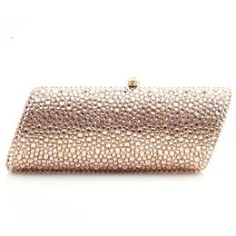 Gift Box women Gold green white pink red Crystal Women Evening Bags Stones Beaded Wedding Clutch Bridal Diamond Minaudiere Purse 240223