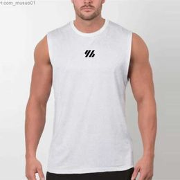 Men's Tank Tops Summer New Fashion Mens Pullover Round Neck Mesh Undershirt Sports Fitness Tank Tops Quick Dry Gym Sleeveless Running VestL2402