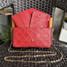 10A Designer purse women bags handbag wallet on chain embossed woc crossbody bag luxurious bags sling bag Woman Bags felicie lady portefeuille m61179