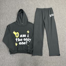 Kırık Gezegen Mens Tasarımcı Kapşonlu Köpük Mektup Baskı Sweatshirt Gevşek Pantolon Y2K Set Tide Hip Hop Set Erkek ve Kadın Hoodies