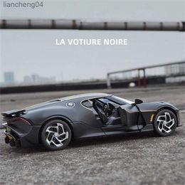 Diecast Model Cars 1 24 Bugatti Lavoiturenoire Alloy Sports Car Model Diecast Metal Toy Vehicles Car Model Simulation Sound and Light Kids Toy Gift