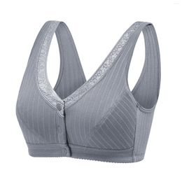 Bras Breathable Lingererie Womens No Steel Ring Front Close Bra Seamless Unlined For Large Bust Ladies Clothing