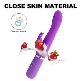 Vibrators 10 Frequency Silicone G spot Rabbit Vibration Massage Stick for Women s Sexual Pleasure Masturbation Equipment Products 240224