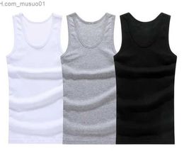 Men's Tank Tops 3pcs/lot Cotton Mens Underwear Sleeveless Tank Top Solid Muscle Vest Undershirts O-neck Gymclothing T-shirt mens vest Male 4XLL2402