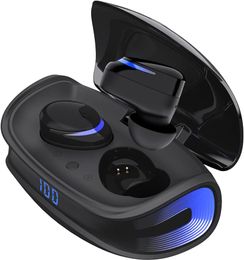 Wireless earbuds, Bluetooth headphones TWS earbuds, Bt 5.0 headphones, IPX8, wireless earbuds with built-in microphone, charging case and 21 hours of game time