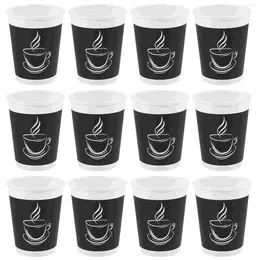 Disposable Cups Straws 50 Pcs Drinking Glasses Paper Coffee Cup Small Camping Portable Cold Espresso Office