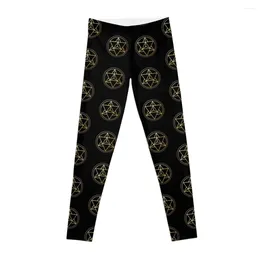 Active Pants Merkaba Star Tetrahedron Gold Sacred Geometry Kabbalah Mandala Protection Symbol Of David Leggings