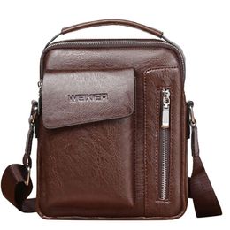 Designer-Vintage Messenger Bag Men Shoulder bags Pu Leather Crossbody Bags For Men Retro Zipper Man Handbags305L