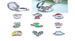 Christmas DIY Glass Locket Pendant Jewelry Accessories Memory Locket Bracelet Floating Charms 9 styles Locket Jewelry8243088