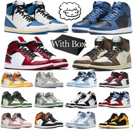 with box Basketball 1 Shoes high Men Women jump 1s Military Black Cat Red Yellow Thunder White Cool Grey 11s Blue low Mens Sports Sneakers 11