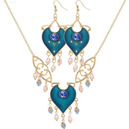Aladdin magic lamp Jasmine princess love suit Necklace Pendant Earring Jewellery around the film and television
