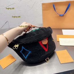 Evening Bags Evening Bags Women Luxury Bag Crossbody Bumbag Bag Teddy Waist Bag Designer Fluffy Shoulder Bag Fashion Expensive Duffle Bag 2024