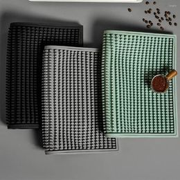 Table Mats Eye-catching Bar Accessory Environmentally Drink Eco-friendly Silicone Mat Set For Wine Glasses Non-slip Insulated