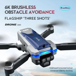 New S8S Obstacle Avoidance Three Camera Aerial Photography Four Axis Aircraft Brushless Motor Remote Control Drone
