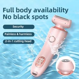 Painless Hair Removal Epilator USB Rechargeable Trimmer Women Body Razor Face Leg Armpit Bikini Hand Pubic Shaver Hair Remover 240221