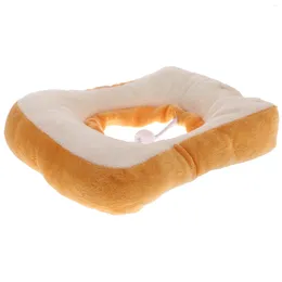 Dog Apparel Collar Pet Cat Toast Neck Cone Recovery Protection Lovely Cotton Protective Bread Shape Anti-scratch Soft