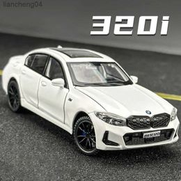 Diecast Model Cars 1 32 BMW 320i THE 3 2023 Alloy Diecasts Toy Vehicles Metal Toy Car Model Sound and light Collection Kids Toy