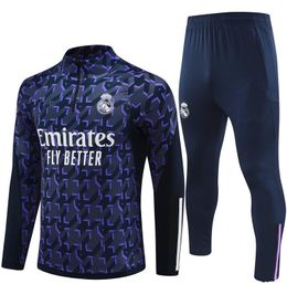 2023 2024 2025 Real Madrids Tracksuit Training Suit VINI JR BELLINGHAM 23/24/25 Real Madrides Long Sleeves Men Kids Football Sportswear Chandal Futbol Survete 404