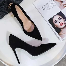 Sandals Heels Women Shoes 2022 Trend Pumps Stiletto Heel Pointed Toe Elegant Sexy Dress Party Designer Black Loafers Office Plus Size 43L2402