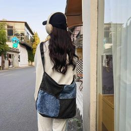 Evening Bags Patchwork Denim Women's Bag Jeans Shoulder Cross Student Messenger Y2K Eco Korean Shopping Canvas Satchel Female