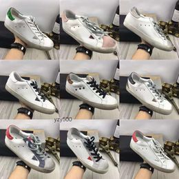 Super star brand casual shoes new release luxury Shoes Italy designer women sneakers golden Sequin Classic do old lace up man Casual