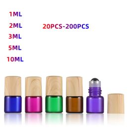 Bottle 110ml Walk Bead Bottle Steel Ball Colour Essential Oil Mini Perfume Portable Glass Split Empty Amber Roll on Sample Test Vials