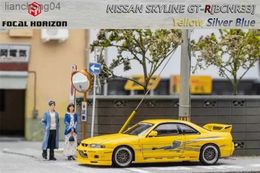 Diecast Model Cars **Preorder**Focal Horizon FH 1 64 Skyline R33 GT-R FNF Silver Blue /Yellow limited999 Diecast Model Car