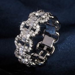 Sparkling Vintage 925 Sterling Silver CZ Diamond Promise Women Engagement Wedding Bridal Ring Gift268j