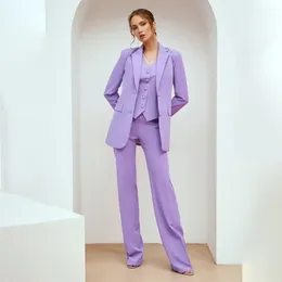 Men's Suits Women's Pantsuit Three-piece Office Suit Formal Outfit Pants Set For Prom Bridesmaid Female Fashion Straight Trousers