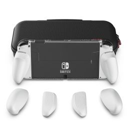 Cases Skull Co. GripCase OLED Bundle Dockable Transparent Protective Cover MaxCarry Case Storage Bag for Nintendo Switch OLED