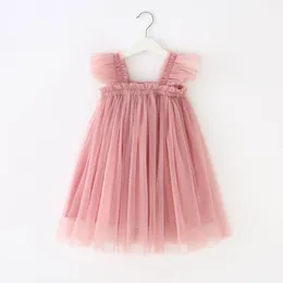 Girl Dresses Toddler Girls Sleeve Solid Tulle Princess Dress Dance Party Clothes Size 5