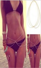 Sexy Bikini Waist Chain Beautiful Sexy Three Chains Gold Chain Jewelry Gift For Pretty Women Body chain3078771