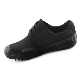 Wear resistant and anti slip construction site work shoes student military training Labour protection training shoe black