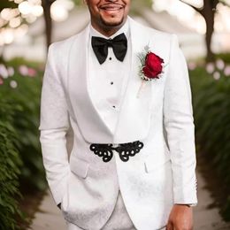 Men's Suits African For Men With Mandarin Button 2 Pcs Wedding Tuxedo Shawl Lapel Blazer Sets Custom Groom Male Fashion Costume 2024