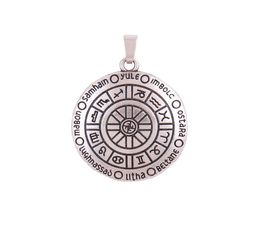 Wheel Of The Year Just Like Silver and Gold Color Wicca Pendant by Peter Stone pagan festivals9849950