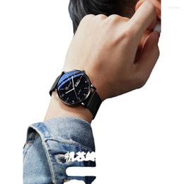 Wristwatches Men's High School Teenager Fashion Mechanical Waterproof Luminous Electronic Quartz Boys