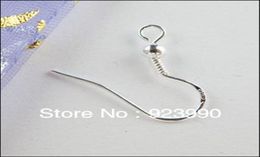 200PCS 18MM Making DIY jewelry findings silver hook earrings 925 sterling silver French Ball hooks earrings Silver3142881