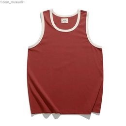 Men's Tank Tops Summer Men Vest Vintage Style Distressed Fashion Loose Sportwear Cotton Undershirts Fitness Sleeveless Casual Male T-Shirts TopsL2402