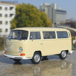 Diecast Model Cars WELLY 1 24 Volkswagen VW T2 BUS 1973 T1 Alloy Car Model Diecasts Metal Vehicles High simulation Car Model Toys For Children Gift