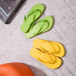 2024 Flat Slippers By Rubber EVA Bath Indoor Slipper Outdoor Casual Sandals flip flops green yellow