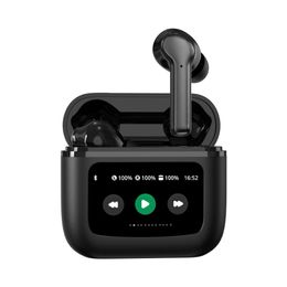 New LCD intelligent wireless Bluetooth earphones with in ear touch screen, digital active noise reduction, suitable for running, business, and sports