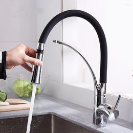 Kitchen Faucets Flexible Rotation Silicone Faucet 360 2 Mode Sink Cold And Water Mixer Tap Deck Mounted