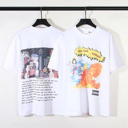 Cartoon Spoof Men's T-shirt Short Sleeve Summer Crew Neck Hipster Tshirts Cotton Tee White