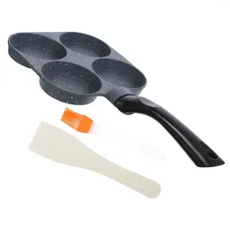 Pans Non Stick Pan Egg Frying Divided Pancake Nonstick Breakfast Cooking Small Four Holes